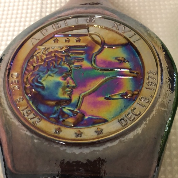 2 Wheaton Glass Apollo 15 & Apollo 17 Iridescent Decanter Bottles Vintage Rare - Picture 7 of 14